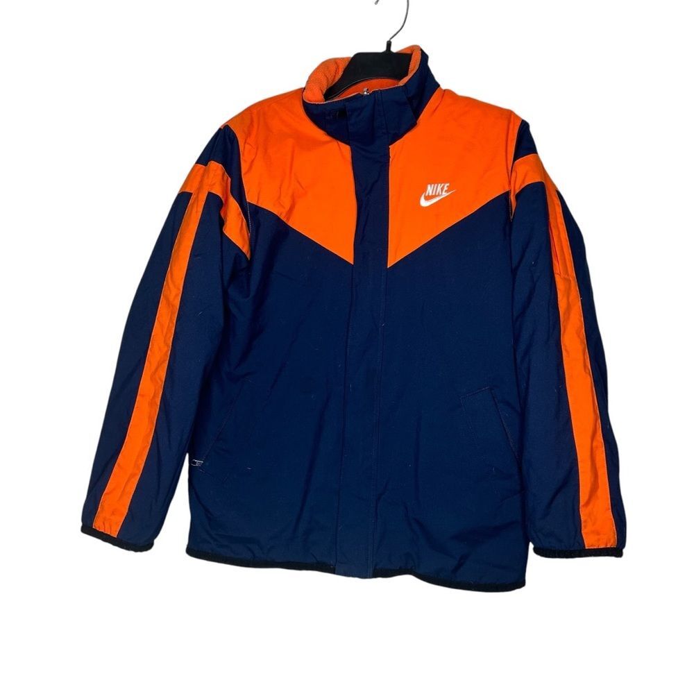 Vintage 90s Y2K 2000s reversible Nike jacket the navy blue and orange
